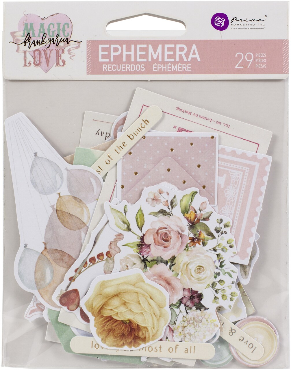 Magic Love By Frank Garcia Cardstock Ephemera 29/Pkg-Shapes, Tags, Words, Foiled Accents